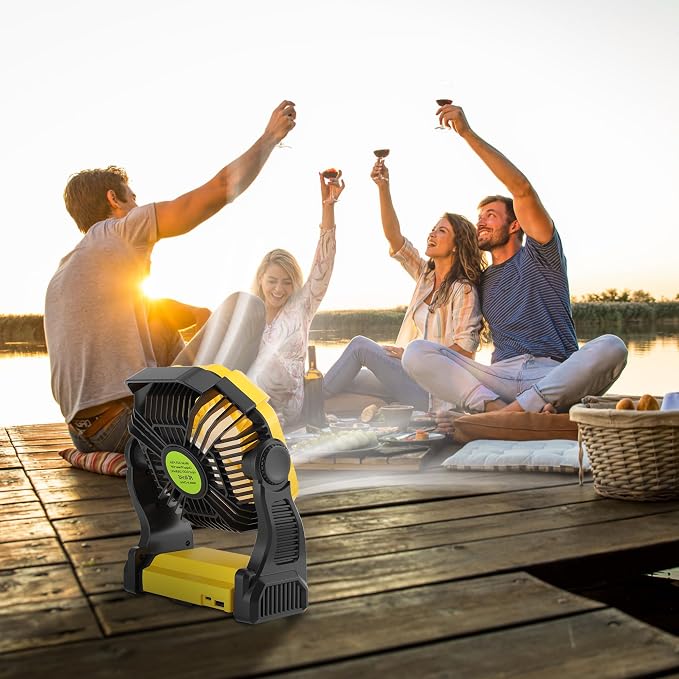 Portable Camping Fan Cordless Battery Powered，270° Rotating Portable Battery - Image 7