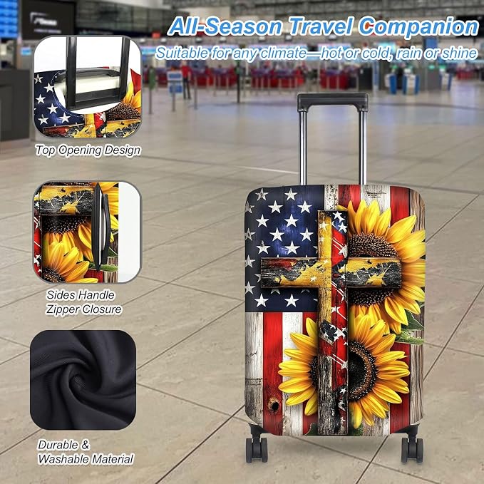 Luggage Cover Protector for 26-28 Inch Suitcases, TSA Approved Elastic Travel - Image 3