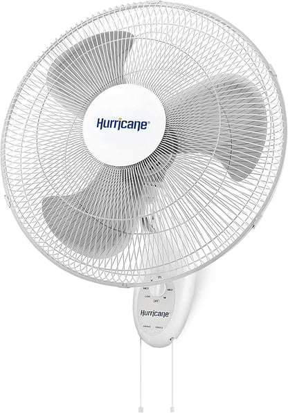 Hurricane 18" Supreme 90-Degree Oscillating Wall Mounted Fan by Hurricane