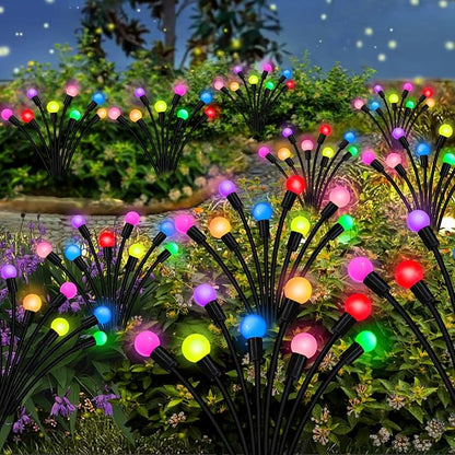 Kohlrabi Solar Garden Lights Outdoor, 10 Pack 80 LED Solar Firefly Lights - Image 6