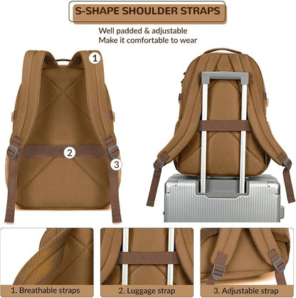 Lohol Water Resistant Backpack for School Travel College Travel, Large Bookbag - Image 5