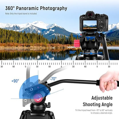 NEEWER 79"/200cm Video Tripod, Heavy Duty Aluminum Alloy Camera Tripod Stand - Image 6