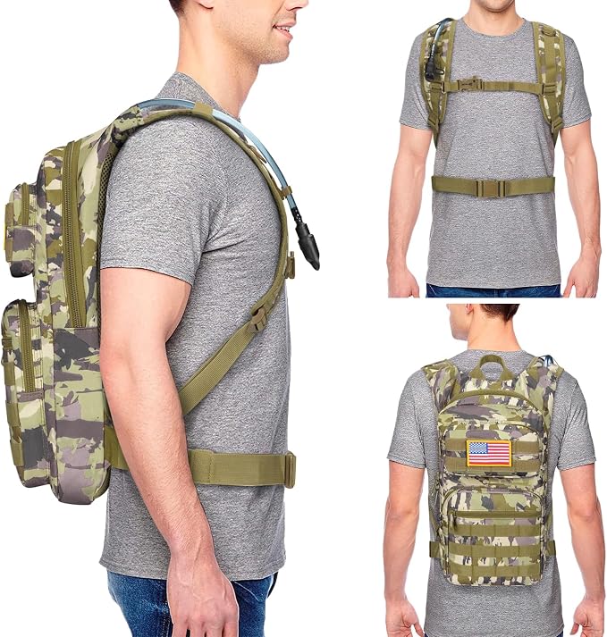 NOOLA Hydration Backpack with 3L TPU Water Bladder, Tactical Molle Water - Image 6
