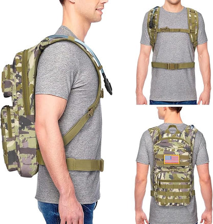 NOOLA Hydration Backpack with 3L TPU Water Bladder, Tactical Molle Water - Image 6