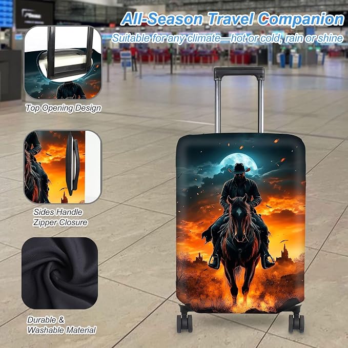 Luggage Cover Protector for 26-28 Inch Suitcases, TSA Approved Elastic Travel - Image 3