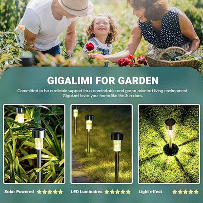 GIGALUMI 16 Pack Solar Path Lights Outdoor, Solar Lights Outdoor Waterproof - Image 3