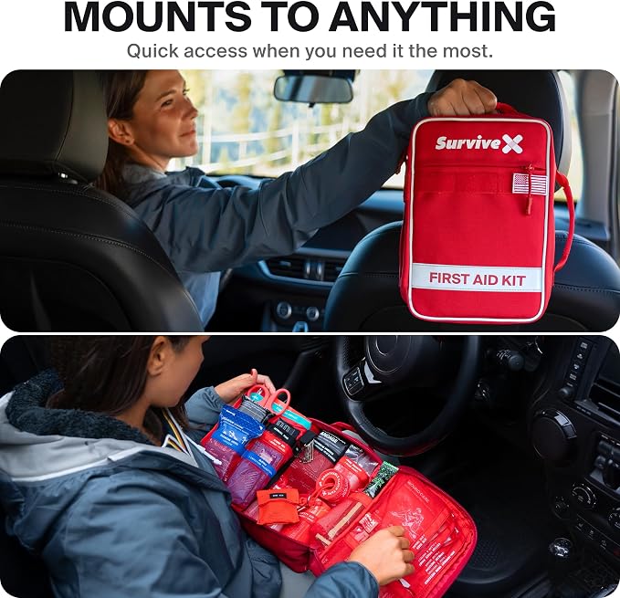 SurviveX Large First Aid Kit for Car, Travel & Home - Image 8