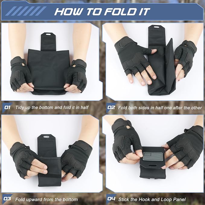 Tactical Dump Pouch for Battle Belt & MOLLE Systems | Foldable Mag Pouch - Image 7