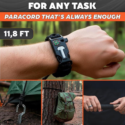 Paracord Bracelets for Men and Women – Adjustable Survival Paracord Bracelet - Image 6