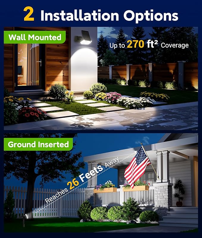 LETMY Solar Lights Outdoor Waterproof IP65, 6 Pack Solar Spot Lights Outdoor - Image 2
