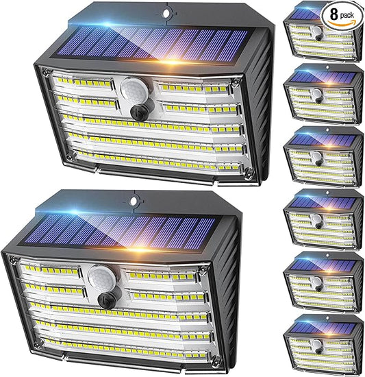 CLAONER Solar Lights Outdoor, Wireless Motion Sensor Lights, IP65 Waterproof by Claoner