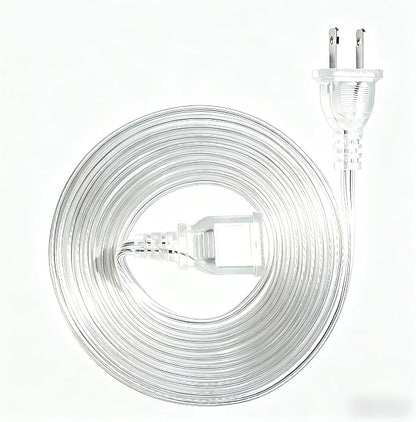 Clear Extension Cord 10FT Extension Cords Thin 2 Prong by Jplenty