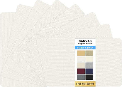 KING MOUNTAIN Canvas Repair Patch 5×8 Inch 8 Pcs Self-Adhesive Waterproof by ForABetterHomeLife