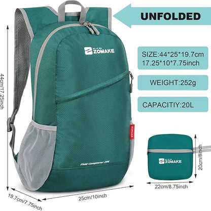 ZOMAKE Lightweight Packable Backpack, Foldable Backpacks Small Daypack - Image 2
