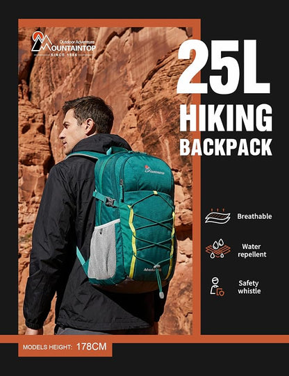 MOUNTAINTOP 25L Hiking Backpack, Lightweight Travel Backpack - Image 2