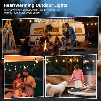 FOOMAN LED Outdoor String Lights, 100FT Outside Waterproof Patio Lights - Image 8
