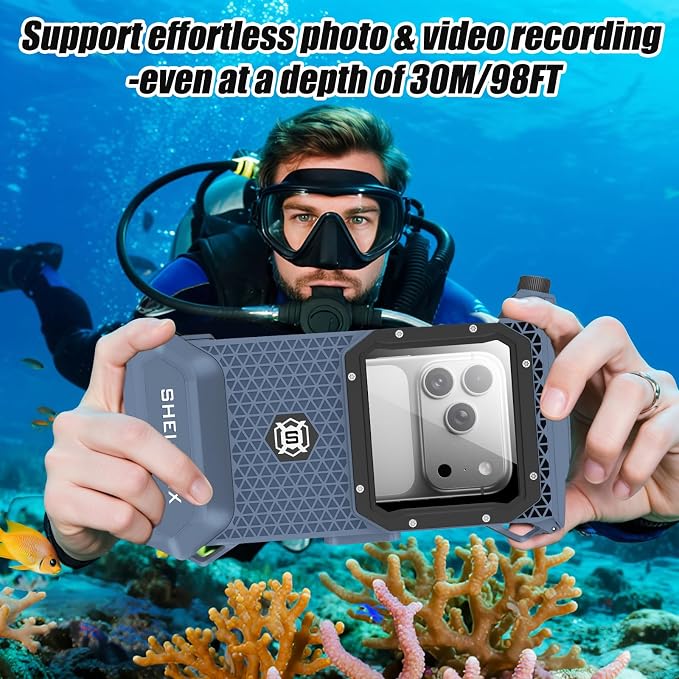 Underwater Phone Case for Snorkeling & Diving, IP68 Waterproof Case for Swimming - Image 2