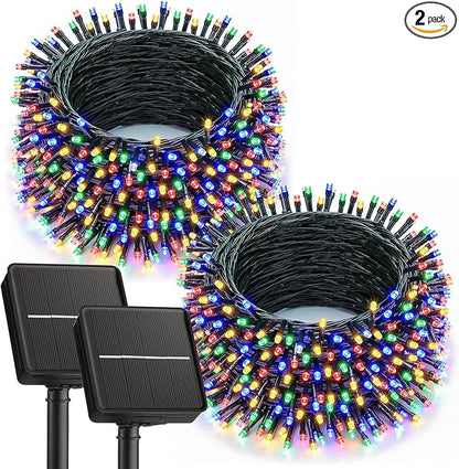 Brightown 2 Pack Solar String Lights Outdoor, Each 46Ft 120 LED Solar String by Brightown