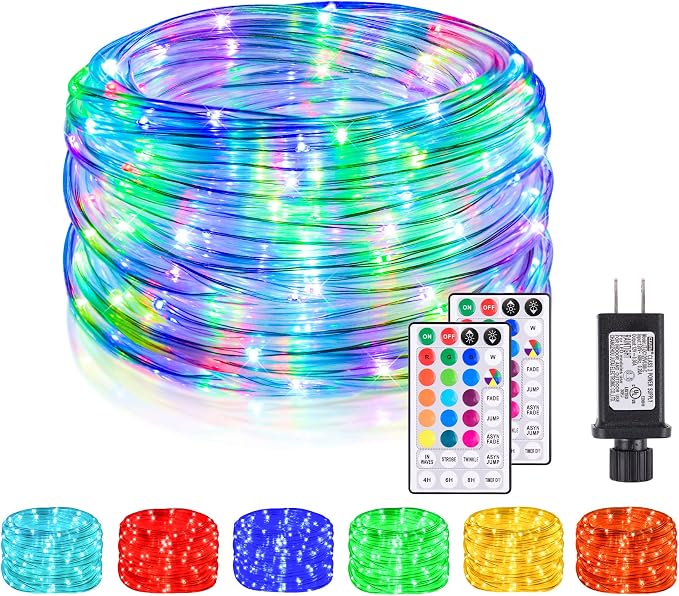 Nazuwke 49Ft LED Rope Lights for Outside, 18 Colors Changing Outdoor Fairy by Nazuwke