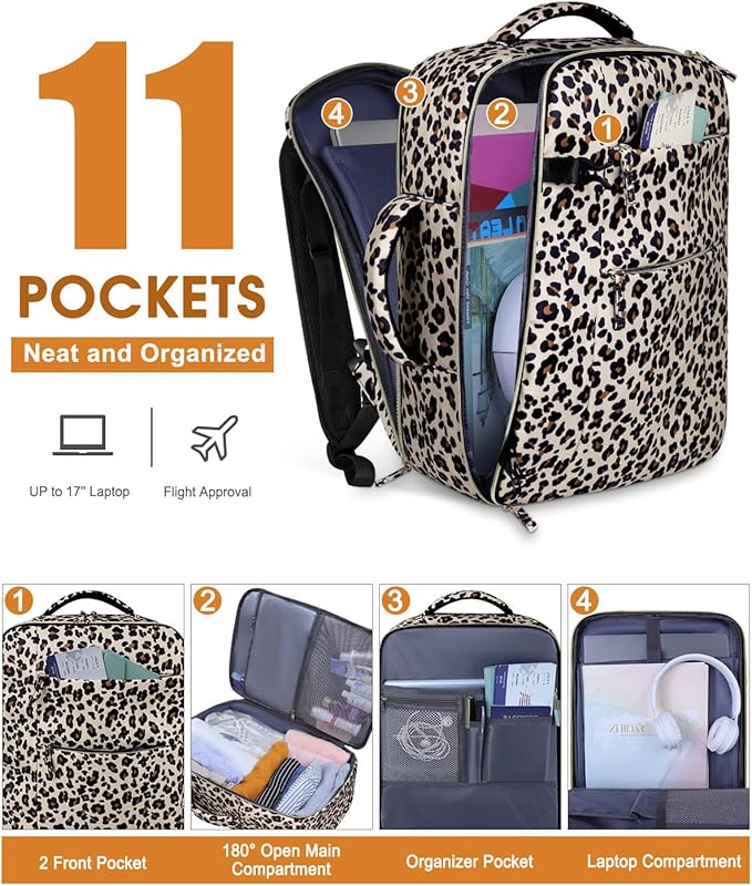 Capolo Travel Backpack for Women Men Waterproof Laptop Backpack Airlines - Image 3