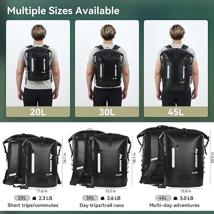 MARCHWAY Roll Top Waterproof Backpack, Floating Dry Bag 20L/30L/45L - Image 5