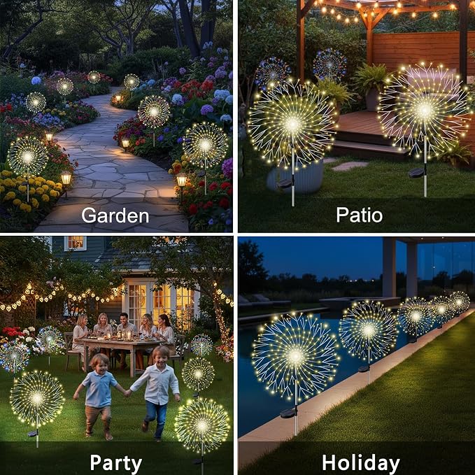210LED Solar Firework Lights, Waterproof Fairy Starburst Light - Image 8