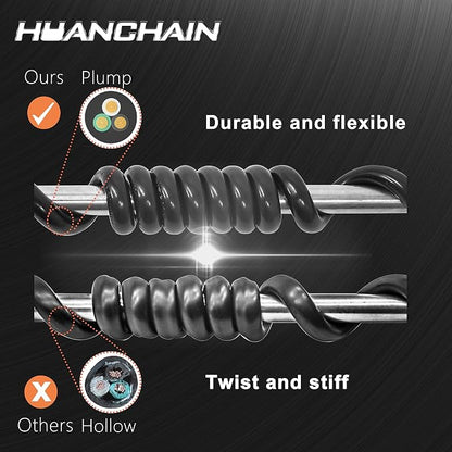 HUANCHAIN 8 FT 16 Gauge Black Indoor Outdoor Extension Cord Waterproof - Image 6