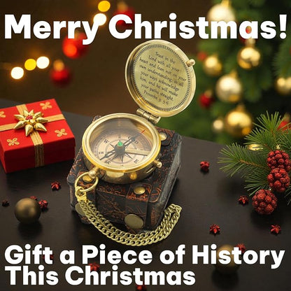 Handmade Brass Antique Compass - Image 2