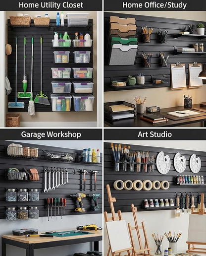 FRAYSCENT Slat Wall Paneling Garage Slat Wall Storage Systems Slatwall Panels - Image 3
