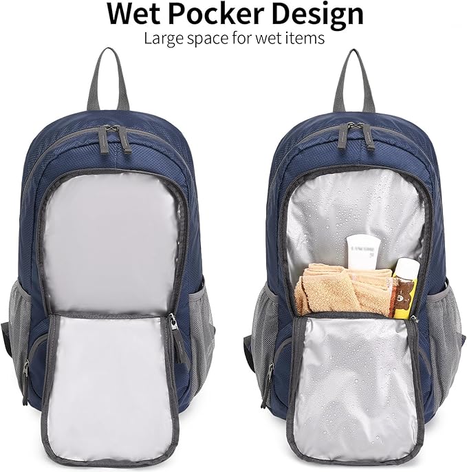 FENGDONG 35L Lightweight Foldable Waterproof Packable Travel Small Hiking - Image 6