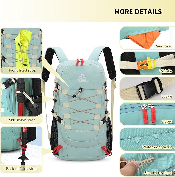 Bseash 40L Waterproof Hiking Backpack - Image 5
