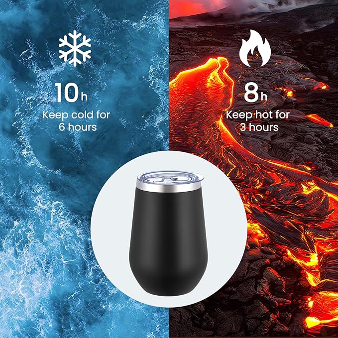 MEWAY 12oz/12 Pack Wine Tumbler Glasses - Image 5