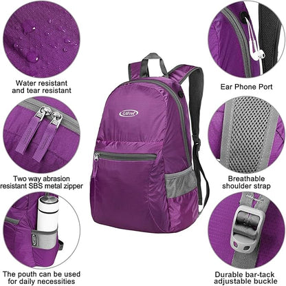 G4Free 20L Lightweight Packable Backpack Travel Hiking Daypack Foldable Backpack - Image 3