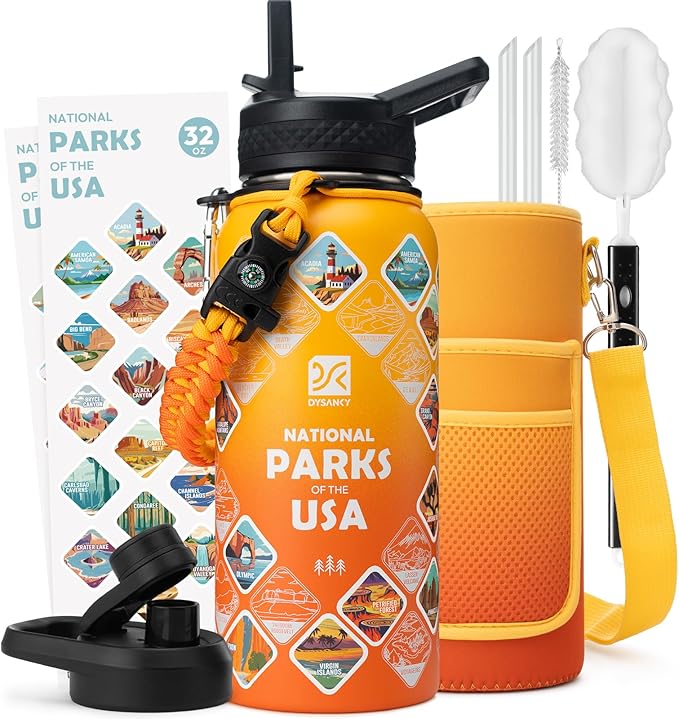 DYSANKY National Parks Water Bottle – 32 oz Insulated Stainless Steel Bottle by DYSANKY