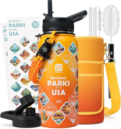 DYSANKY National Parks Water Bottle – 32 oz Insulated Stainless Steel Bottle by DYSANKY