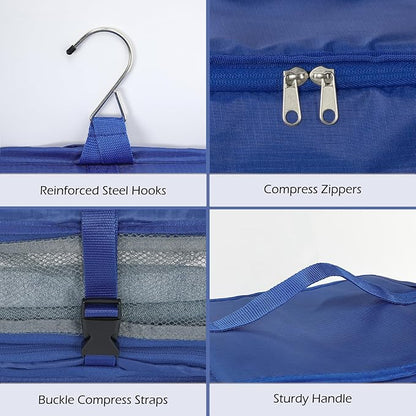 Surblue Hanging Shelves Travel Storage Bag Compression Packing Cube - Image 6