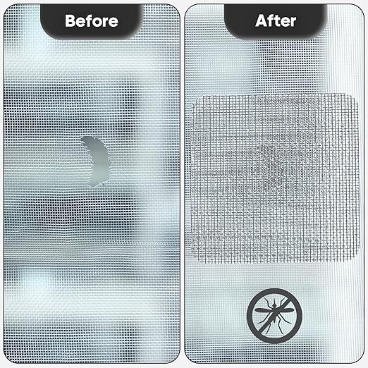 Secopad 14 Sheets Window Screen Patches Repair Kit, Strong Adhesive Fiberglass - Image 2