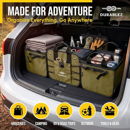 5-Section Extra Large Trunk Organizer – Heavy Duty 1680D Oxford, Collapsible & - Image 4