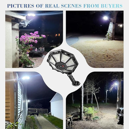 OKPRO Solar Lights Outdoor, 168LED 6500K Flood Light Dusk to Dawn, 8 Sides - Image 9