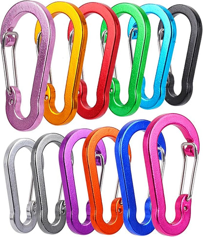 Multi-Pack Aluminum Carabiner Clips, Outdoor Activities by Unknown