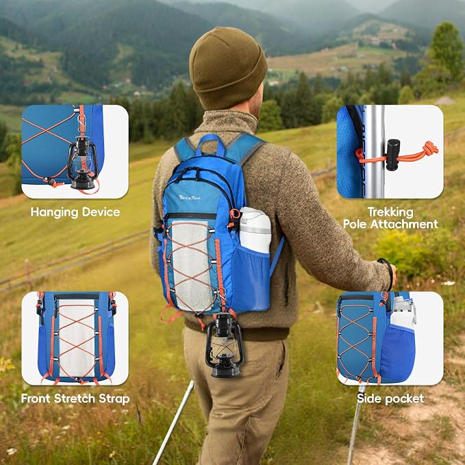 Seektop 20L Foldable Waterproof Hiking Backpack, Ultralight Small Lightweight - Image 5