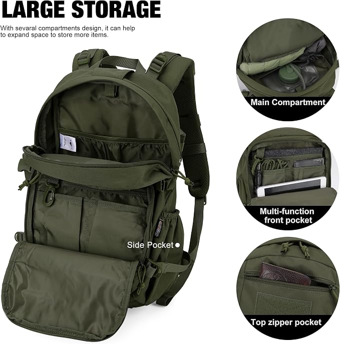 Mardingtop Small Tactical Backpack, Molle Hiking Backpack - Image 5