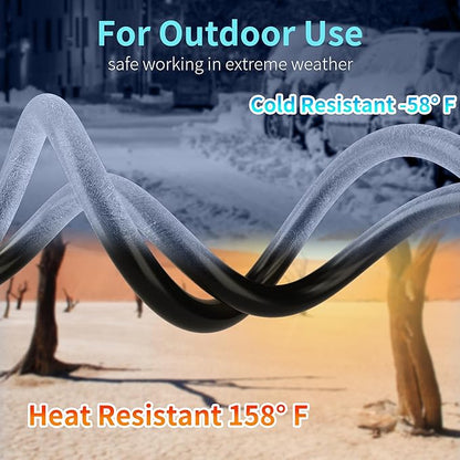 16/3 20 Ft 3 Outlet Extension Cord Outdoor Waterproof, 3 Prong Electrical Cord - Image 6