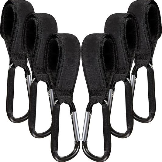 6 Pack Baby Stroller Hooks for Hanging Diaper Bags Pram Clips for Bags by Tuanse