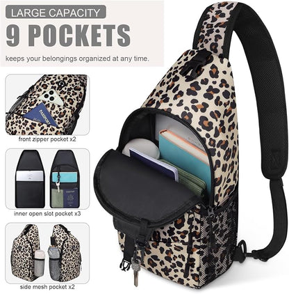 Pritent Crossbody Bags for Women Men Trendy Sling Bag Backpack Casual Chest Bag - Image 3