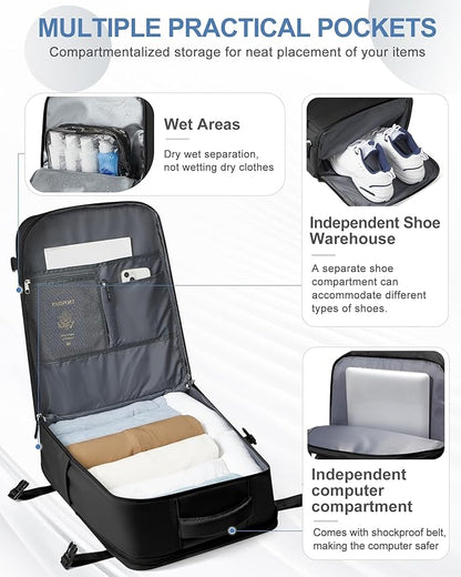 coowoz Large Travel Backpack Carry On - Image 5