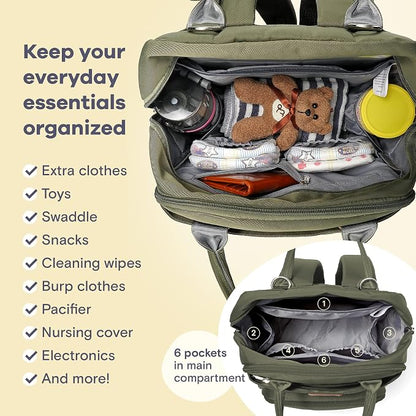 RUVALINO Diaper Bag Backpack-Expandable Baby Bag - Image 6