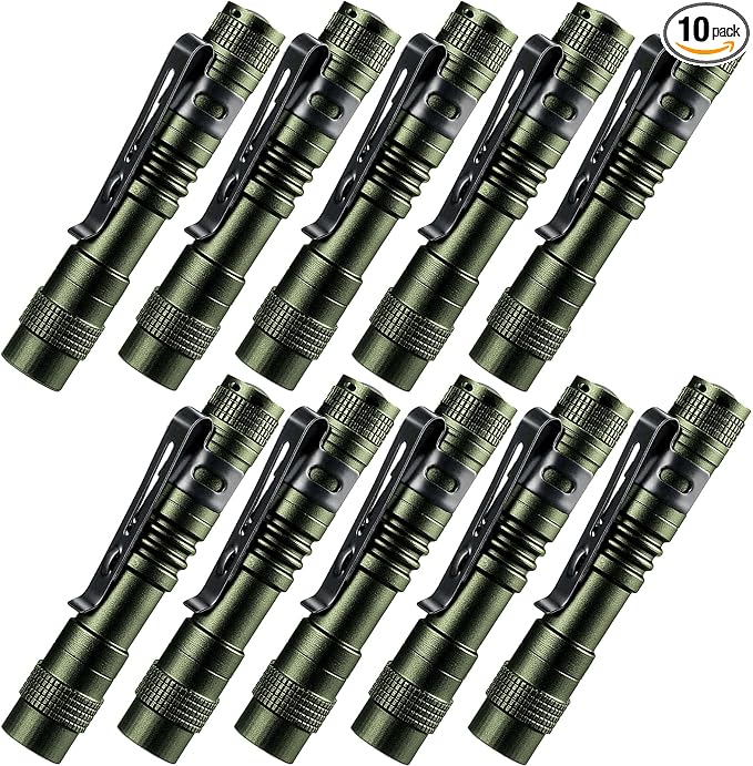 Beieverluck 10 Pack Small Mini Flashlights, Pocket Flashlight Penlight by Beieverluck