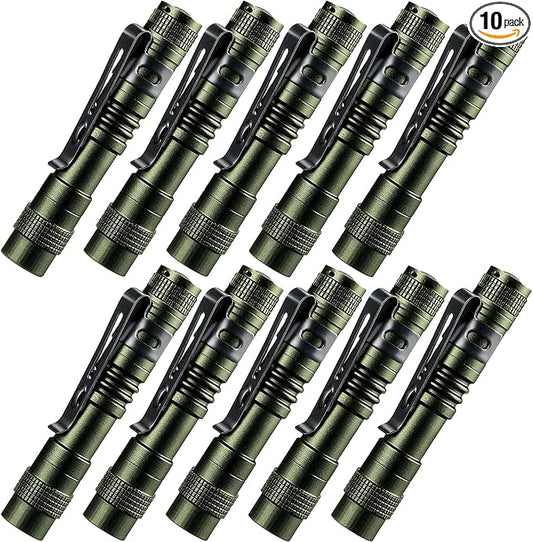 Beieverluck 10 Pack Small Mini Flashlights, Pocket Flashlight Penlight by Beieverluck