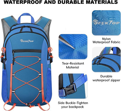 Seektop 20L Foldable Waterproof Hiking Backpack, Ultralight Small Lightweight - Image 2